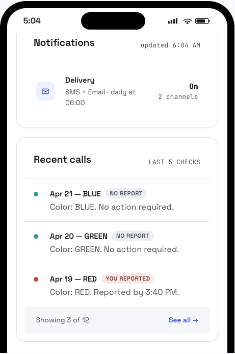 UA Notifications phone preview two